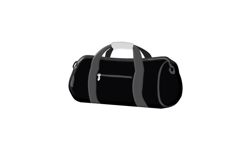 2D Animated gym bag for healthy lifestyle and fitness theme. Perfect for workout promos, gym content, sports ads, and lifestyle videos.