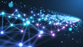 Abstract Digital Data Network Looping Video With Glowing Nodes And Flowing Connections Representing Blockchain Web3 And Future Technology - Powered by Shutterstock - Get 15% off with code: PIKWIZARD15