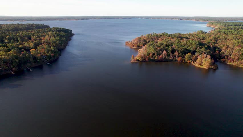 Aerial footage of Lake O