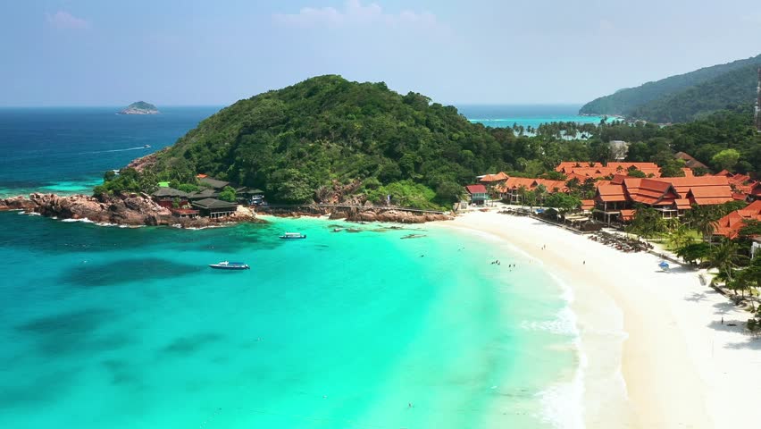 Long Beach on Redang Island. A resort in Malaysia. A tropical paradise in the South China Sea