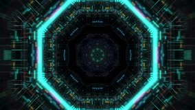 Digital tunnel of Data flow illustration. Abstract stream flow of big data background. Tunnel of meta verse, block chain technology, cyberpunk animation. - Powered by Shutterstock - Get 15% off with code: PIKWIZARD15