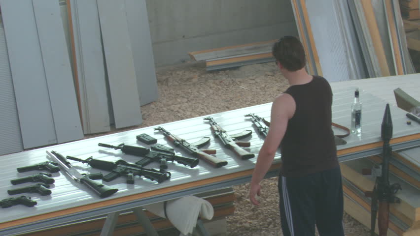 Russian Dealer checking AK 47