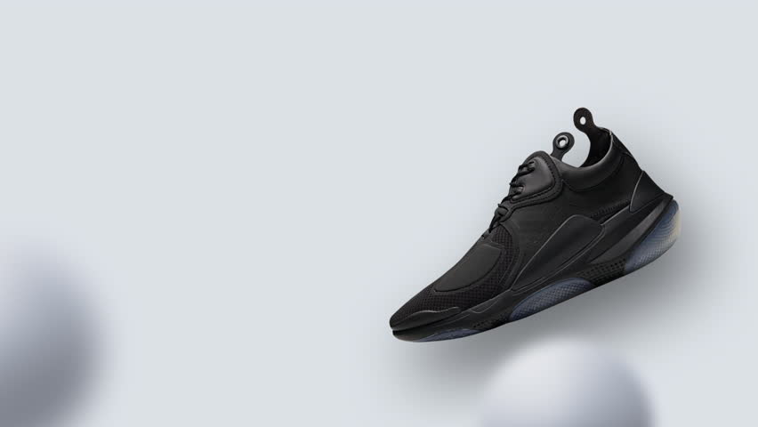 Dynamic sports shoes advertising video made in After Effects. Cinematic promo for athletic footwear, fitness and sports branding 