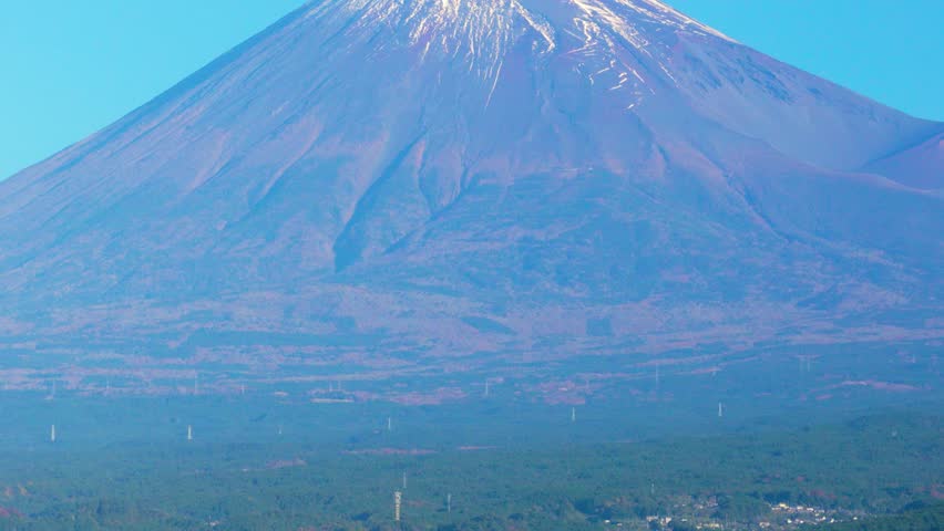 Early Morning Sunrise Over Mt Fuji, Beautiful Background View of Japan