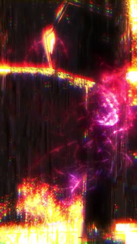 Abstract glowing glitch transitions with scanline streaks, and light bursts. Ideal for energetic edits, cyber aesthetics, VJ visuals, and creative motion design