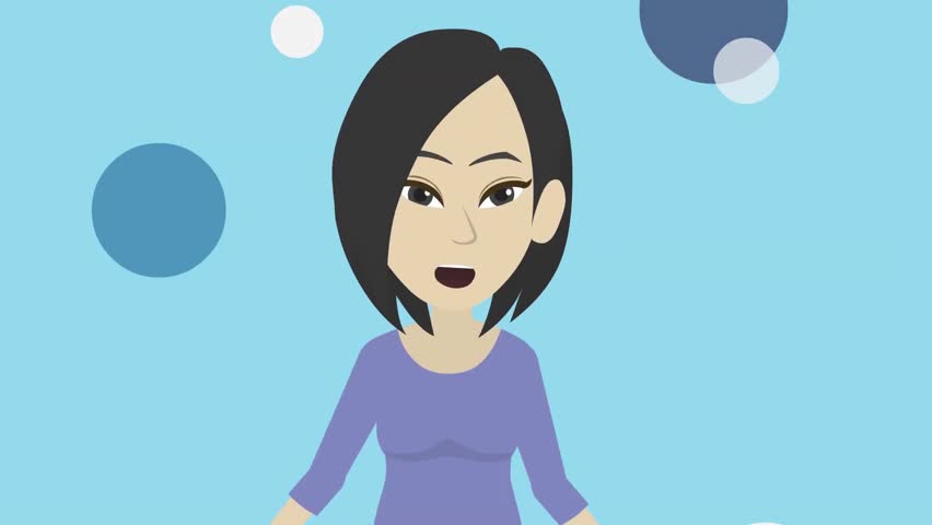 Female Character Introduction – Profile Avatar, Personal Identity and User Interface Style 2D Animation