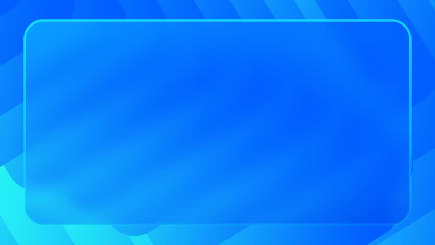 A bright blue glass panel sits atop a background of diagonal tech lines and gradients creating a futuristic and corporate digital data atmosphere