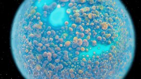 4K microscopic footage of a colorful bacterial colony, revealing diverse microbial cells with intricate and complex structures. The animation highlights variations in shape, size, and arrangement, showcasing the richness of microbial life. Ideal for microbiology education, scientific research, laboratory studies, biology lessons, medical animations, and educational visuals that explore cellular diversity, microbial interactions, and microscopic ecosystems - Powered by Shutterstock - Get 15% off with code: PIKWIZARD15