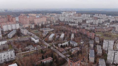 Drone Descending over Urban Residential Area