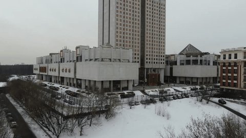 Aerial View of Russian Academy of Sciences in Moscow