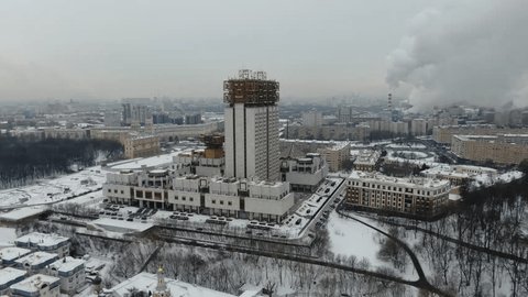 Aerial Orbit around Russian Academy of Sciences in Moscow