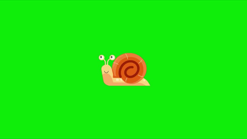 Cute Snail Animation, Perfect for children’s content, educational videos, storytelling, eco-themed projects, cartoons, presentations, and social media animations. Animation, green screen background. 