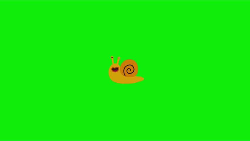 Cute Snail Animation, Perfect for children’s content, educational videos, storytelling, eco-themed projects, cartoons, presentations, and social media animations. Animation, green screen background. 