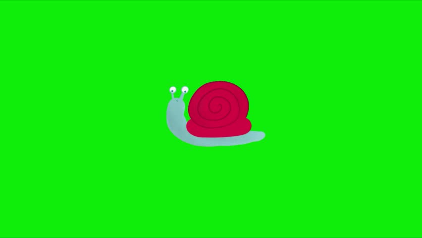 Cute Snail Animation, Perfect for children’s content, educational videos, storytelling, eco-themed projects, cartoons, presentations, and social media animations. Animation, green screen background. 