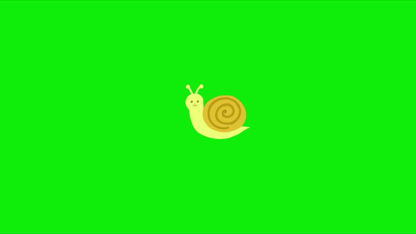 Cute Snail Animation, Perfect for children’s content, educational videos, storytelling, eco-themed projects, cartoons, presentations, and social media animations. Animation, green screen background. 