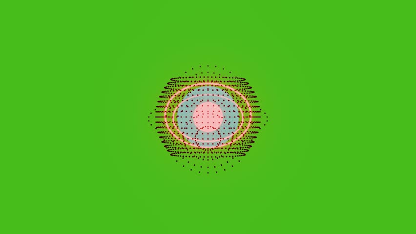 Green Screen Sci-Fi Wireframe Reactor Core Loop