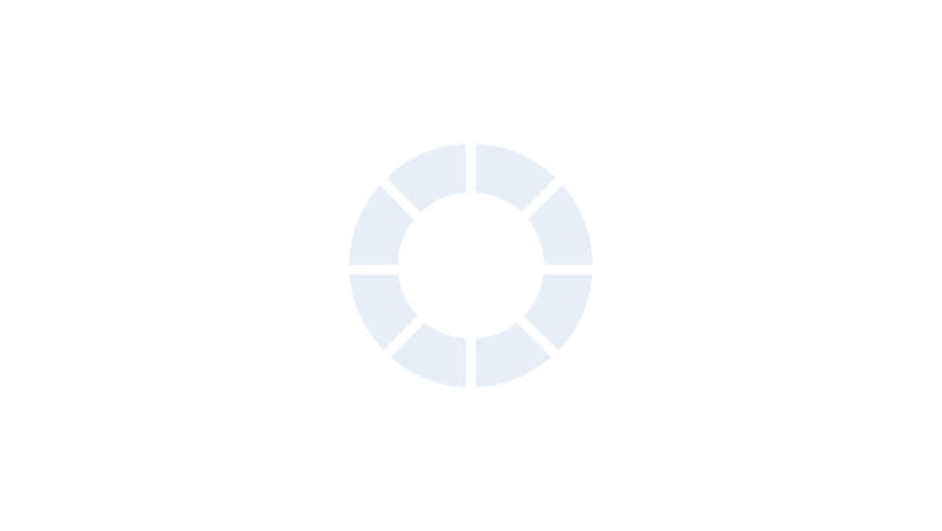 Dual highlighted segments spinning around segmented circle loading icon animation. Animated loader isolated on white transparent. Web design 4K video. Buffer spinner, preloader. User interface element