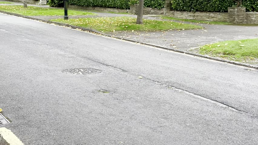 The view of autumn season in a small town in the United Kingdom