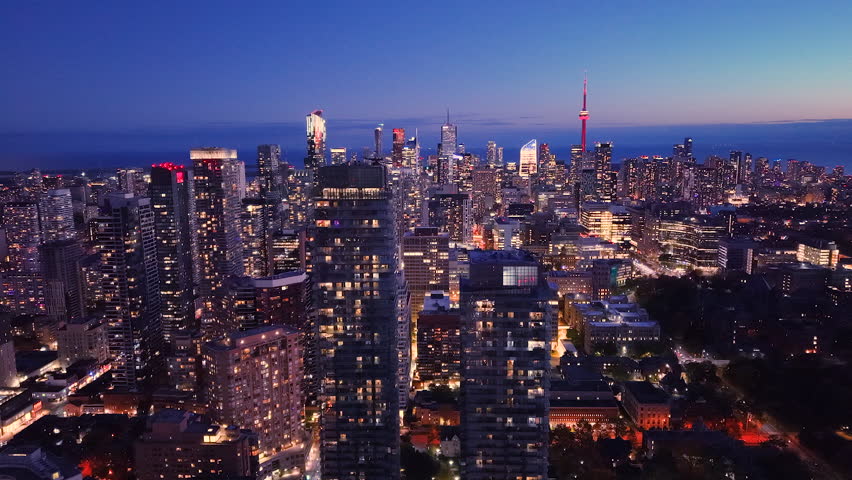 Drone view of Toronto