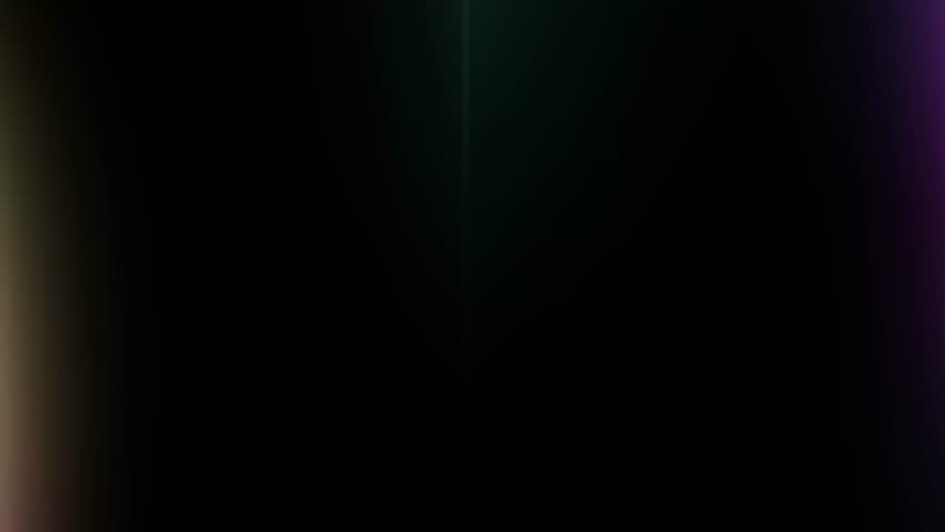 Subtle light leak overlay looped animation. A seamless loop of an abstract motion background featuring vertical, colorful glowing light beams against a black backdrop. For VJ loops, concert visuals, cyberpunk themes, creative title sequences.