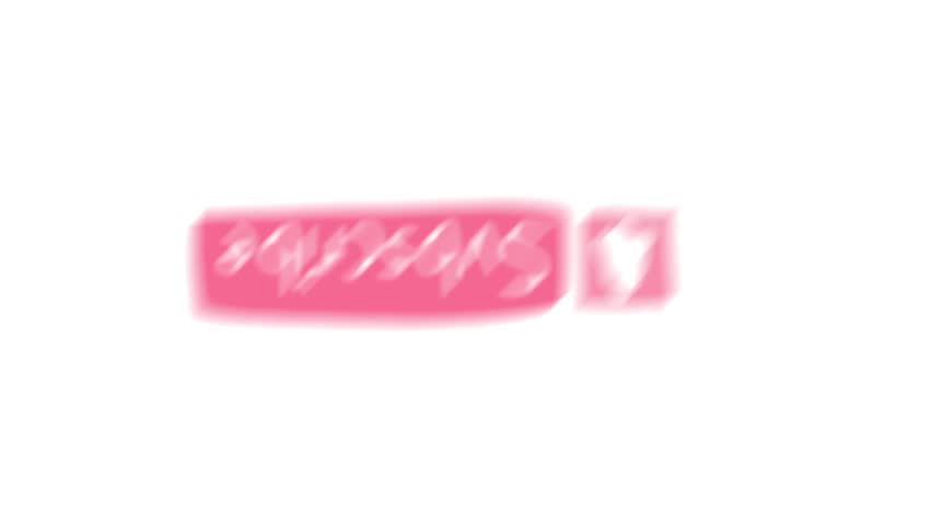 Pink subscribe button with a bell icon, a vibrant graphic for digital content creators to encourage subscriptions and engagement on online video platforms