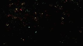 Abstract dark footage featuring glowing neon light fragments and colorful reflections. Futuristic background ideal for tech visuals, digital art, motion graphics, and modern design - Powered by Shutterstock - Get 15% off with code: PIKWIZARD15