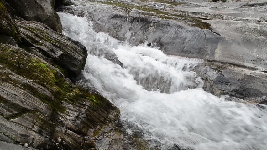 small waterfall in the forest	
