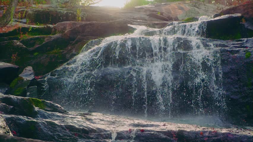 Footage of Glendale Falls, one of the longest and most powerful waterfall runs in Massachusetts, located in Middlefield.