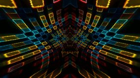 High Speed Digital Tunnel with Colorful Neon Blocks Cyber Technology Motion Background Seamless Loop - Powered by Shutterstock - Get 15% off with code: PIKWIZARD15