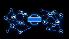 Digital network of AI nodes connected by glowing blue lines with the text DATAPULSE in the center on black - Powered by Shutterstock - Get 15% off with code: PIKWIZARD15