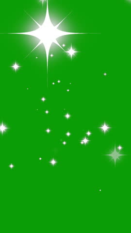 Magic flash or glitter motion explosion animated effect. Stars sparkle on green screen, perfect for compositing, VFX, and creative motion graphic projects.