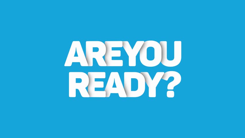 Animated “Are You Ready?” text motion graphic for hype intros, countdowns, and energetic video openings. Perfect for gaming, events, and promos.