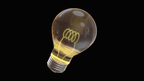Animated 3D Light Bulb Rendering – Creative Idea, Innovation Concept, Technology Inspiration Loop Video - Powered by Shutterstock - Get 15% off with code: PIKWIZARD15