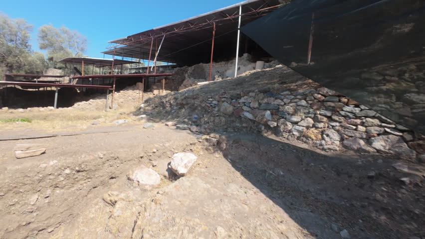 FPV drone footage of the ancient city of Antandros, Balıkesir, Turkey.