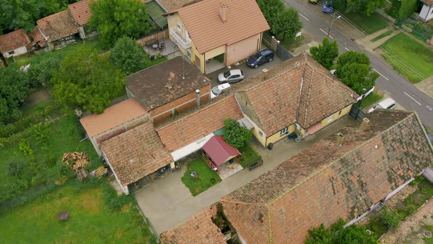 Exploring rural architecture and landscape in Kikinda Serbia with charming buildings and gardens