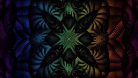 Dark Colorful Digital Mandala Animation  Abstract Psychedelic Background Loop - Powered by Shutterstock - Get 15% off with code: PIKWIZARD15
