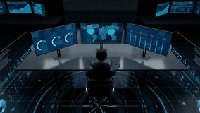 Futuristic AI deep learning. Data analysts in front of computers analyze data, build 3D models, and high-speed neural networks connect directly to cloud computing, activating deep AI data.3D rendering - Powered by Shutterstock - Get 15% off with code: PIKWIZARD15