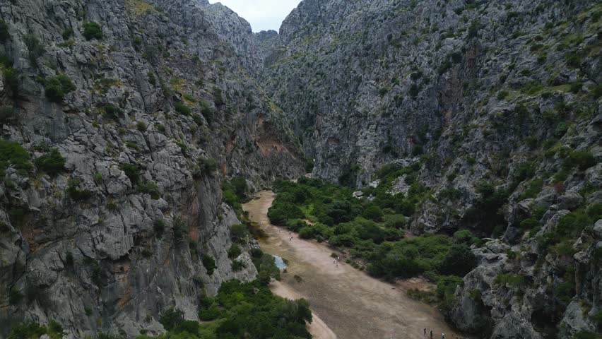 The Torrent de Pareis, one of Europe's most spectacular canyons, located in the Serra de Tramuntana mountains.