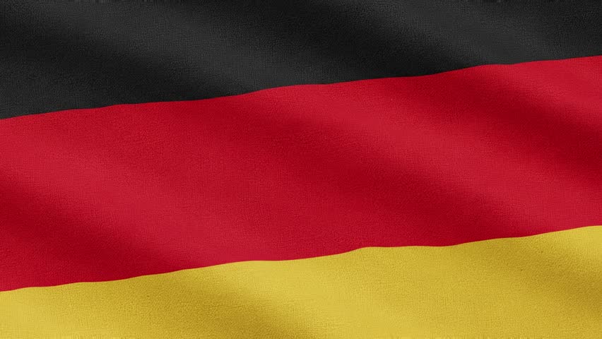 Waving German Flag Close Up Texture Background