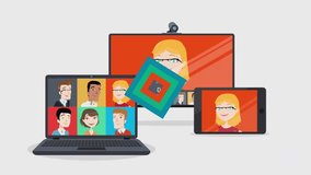 Multi-Device Video Conferencing and Online Team Collaboration Across Screens - Powered by Shutterstock - Get 15% off with code: PIKWIZARD15