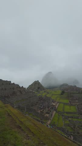 Foggy View of Machu Picchu Ruins