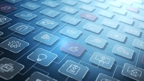 Digital app icons creating an interconnected technology network - Powered by Shutterstock - Get 15% off with code: PIKWIZARD15