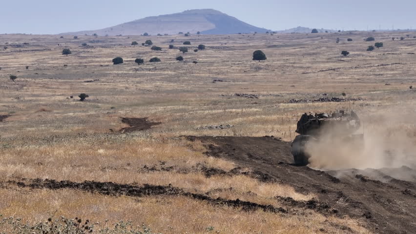 Merkava Tank Missile Training Fire
Israeli Merkava main battle tank firing an anti tank missile during a live military training exercise, filmed in November 2025, Israel 
