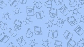 Light blue background with science and school themed sketches. Ideal for educational presentations, science articles, and schoolrelated design projects. - Powered by Shutterstock - Get 15% off with code: PIKWIZARD15