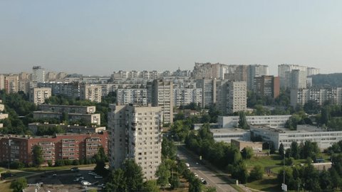 Aerial Drone View of Dzerzhinsky City, Moscow Oblast