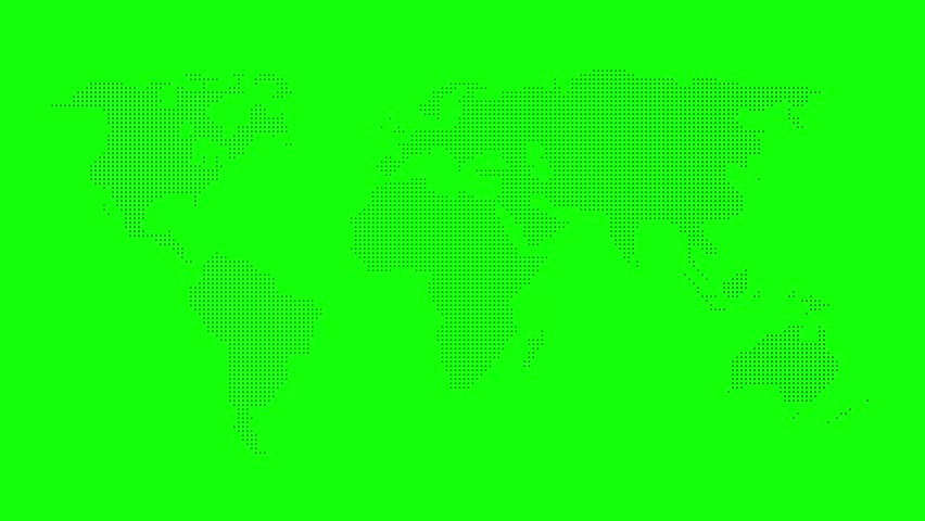 A central circle with "Business Meetups" text is connected by lines to various business icons around a dotted world map on a green background. Clear details and vibrant colors enhance visual appeal.