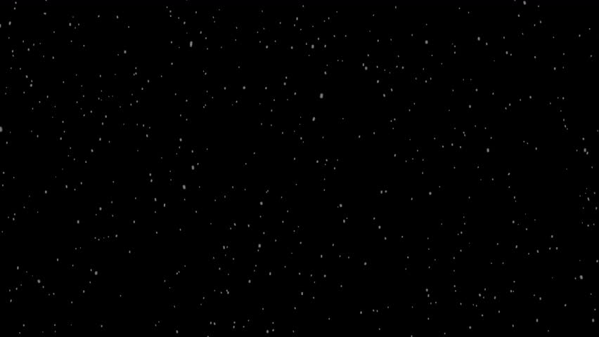 Abstract white particles floating and shimmering on a black background, creating a dust or snow-like effect. This overlay is perfect for adding texture and atmosphere to various video projects.