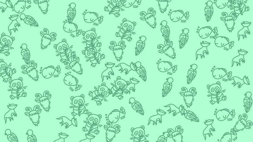 Simple line drawings of animals like bears, birds, carrots, fish, and frogs. Suitable for educational materials, children books, or logos.