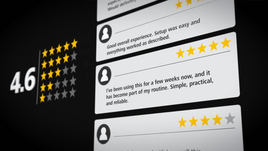 Detailed dark UI still featuring a 4.7 star score and layered customer review panels, highlighting digital feedback culture, trust building and modern ecommerce design for websites, apps and marketing visuals.