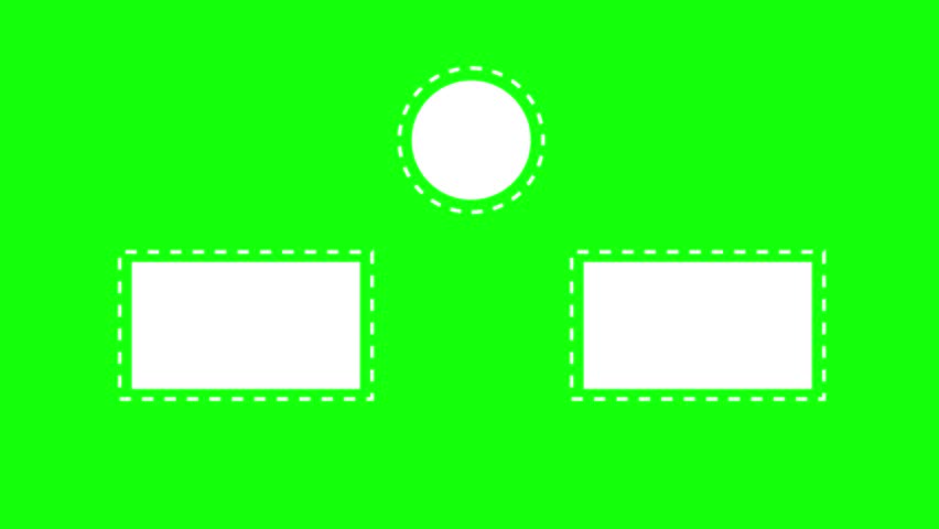 Dotted line frame, Youtube video frame End Thanks for watching, green screen